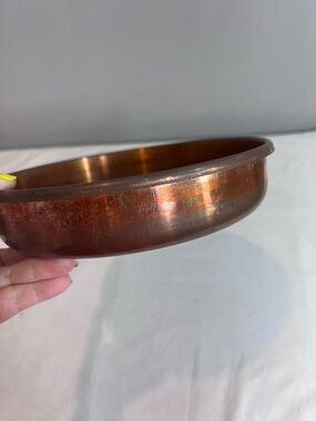 Vintage copper round cake pan baking tray